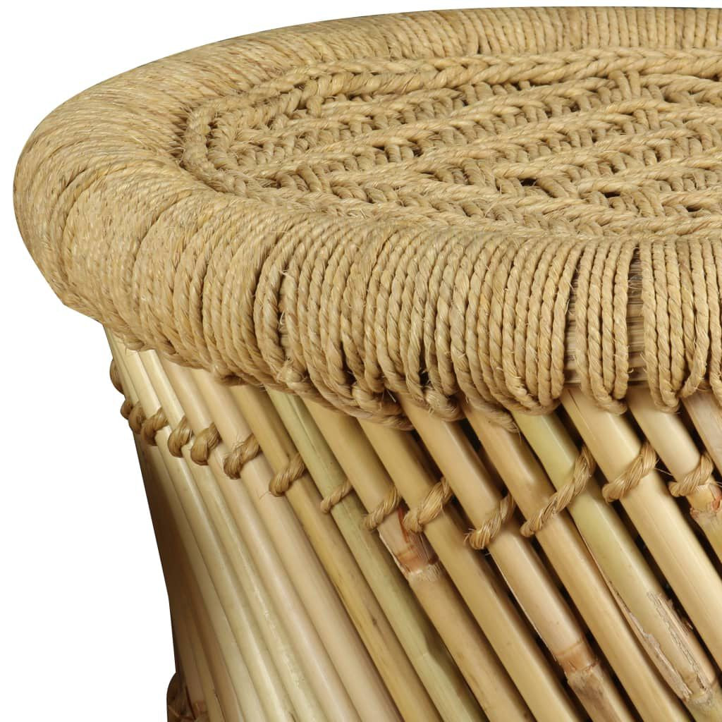 Hocker 2 Stk. Bambus Und Jute