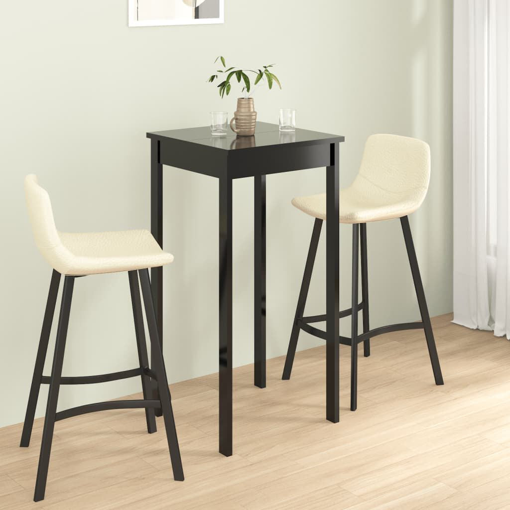 Bartisch MDF Schwarz 55X55X107 Cm