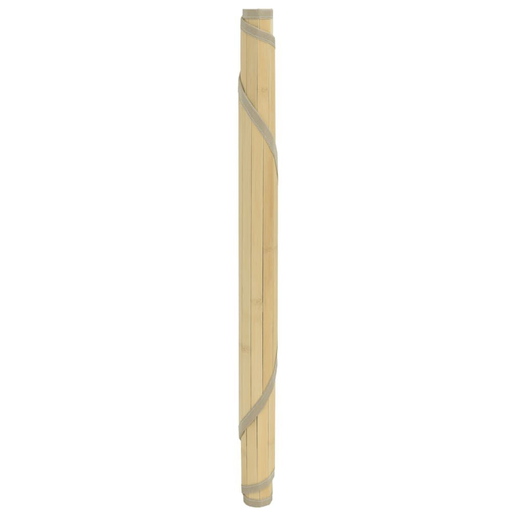 Teppich Rund Hell Natur 60 Cm Bambus