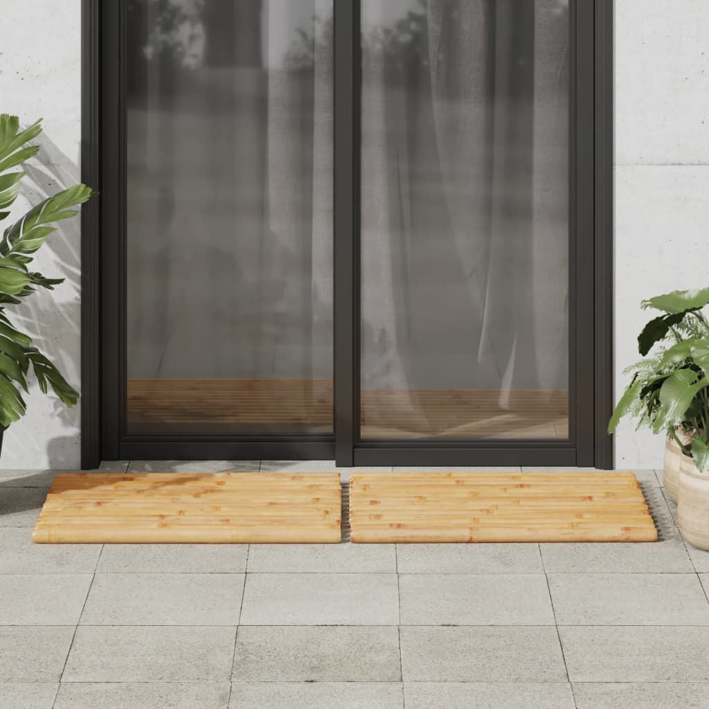 Badematten 2 Stk. 70X50 Cm Bambus