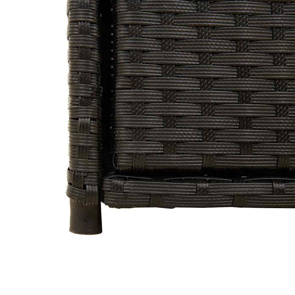 Gartenschrank Schwarz 55X55X111 Cm Poly Rattan