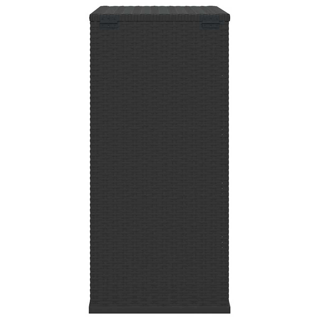 Garten-Kissenbox PE Rattan 100X49X103,5 Cm Schwarz