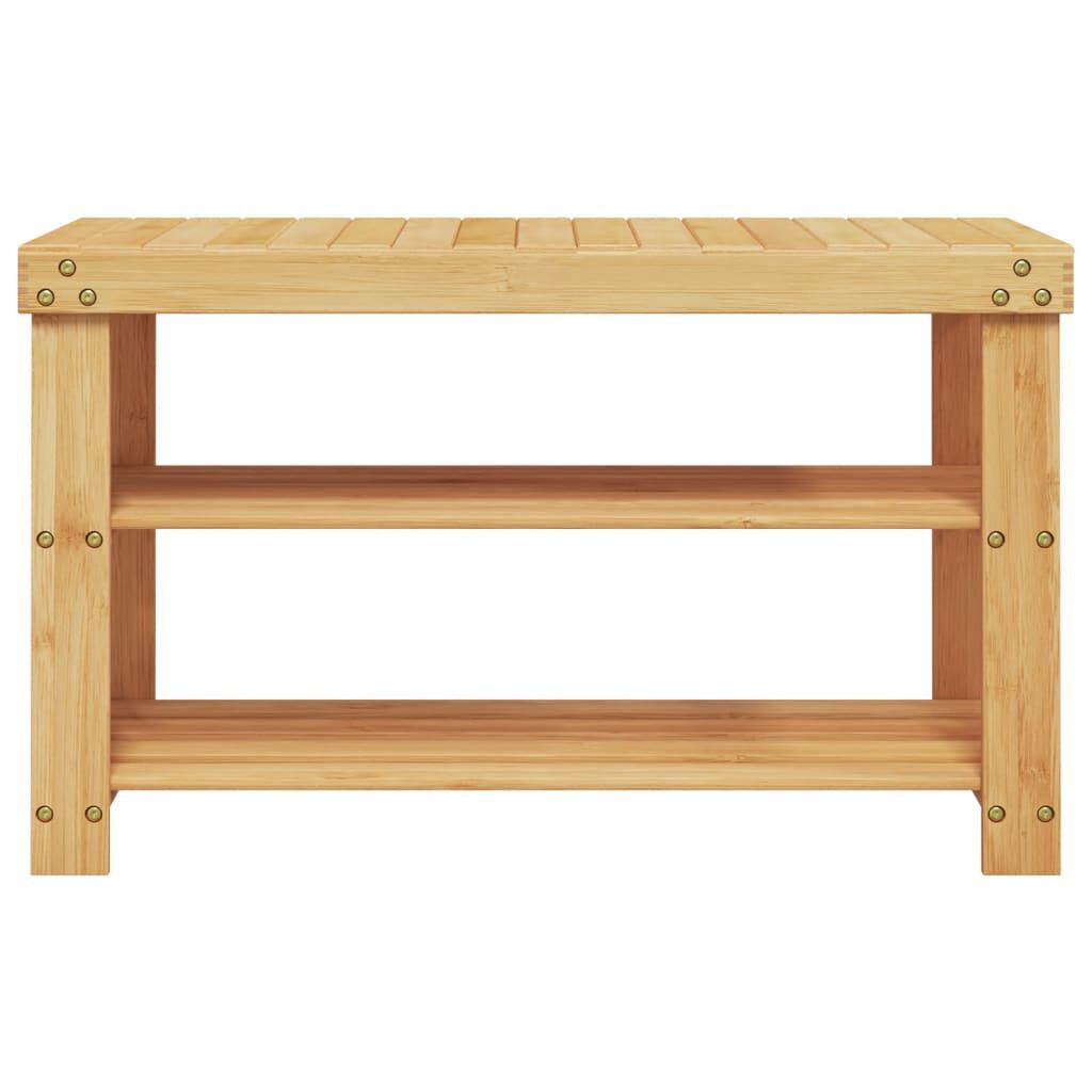 Schuhregal Mit 3 Ablagen 70X27,5X45 Cm Bambus
