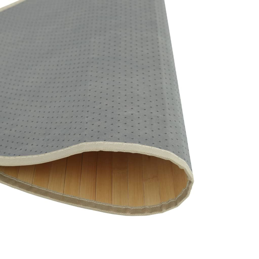 Teppich Rund Hell Natur 60 Cm Bambus
