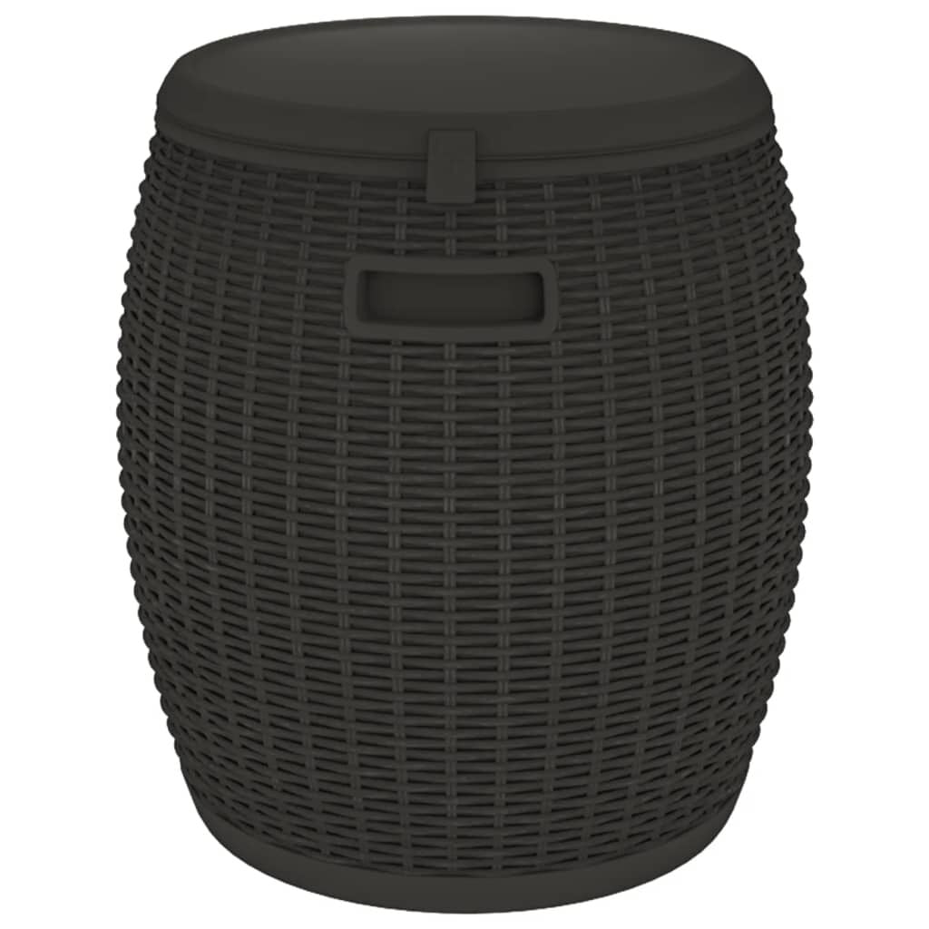 4-In-1 Gartenbox Schwarz Polypropylen