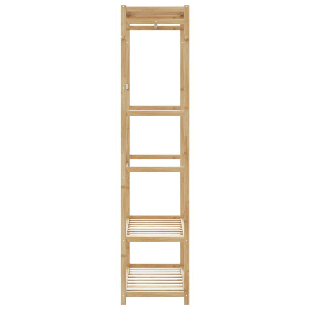 Kleiderständer Mit Ablagen 80X40X175 Cm Bambus