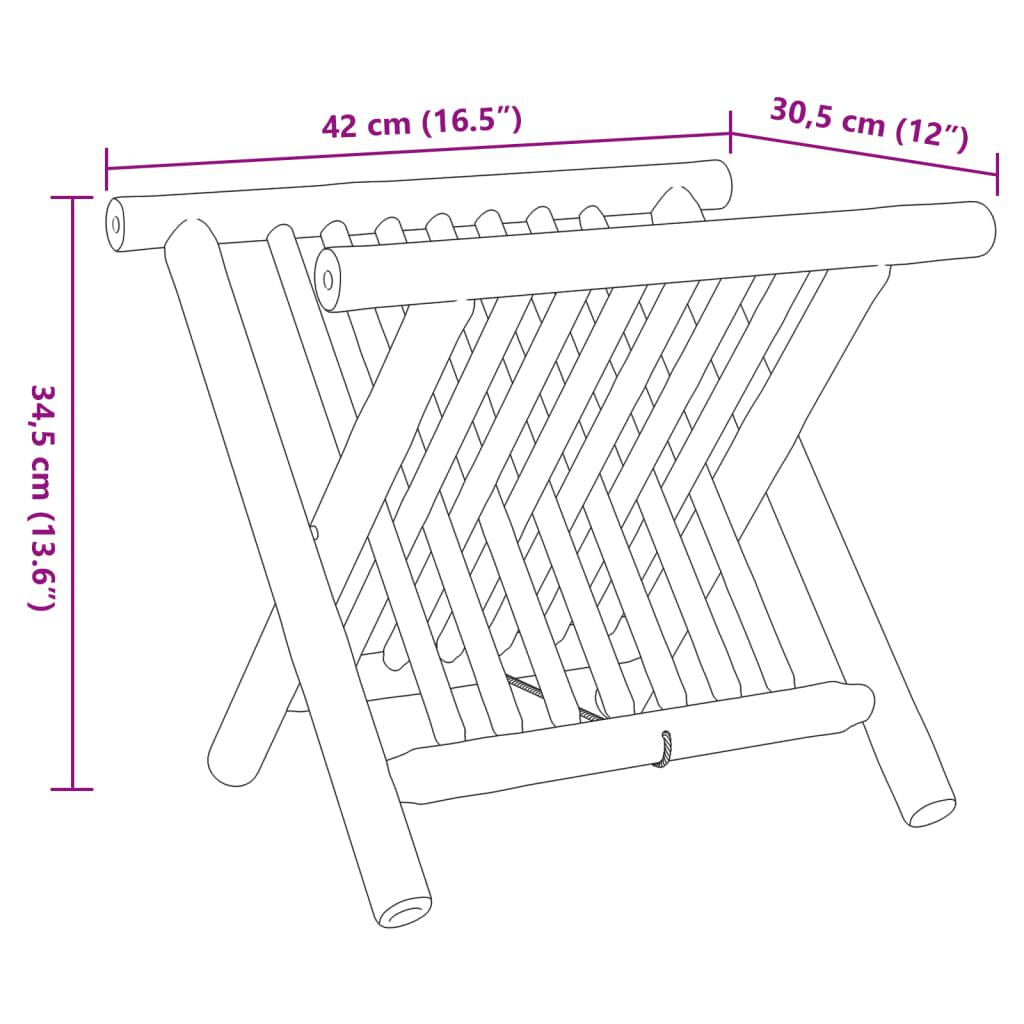 Zeitschriftenständer 42X30,5X34,5 Cm Bambus
