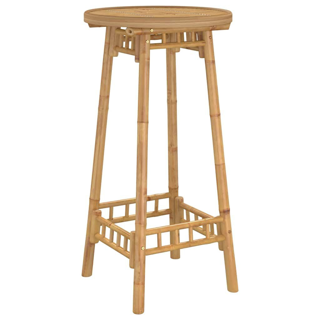 Garten-Bartisch Rund Ø55X100 Cm Bambus