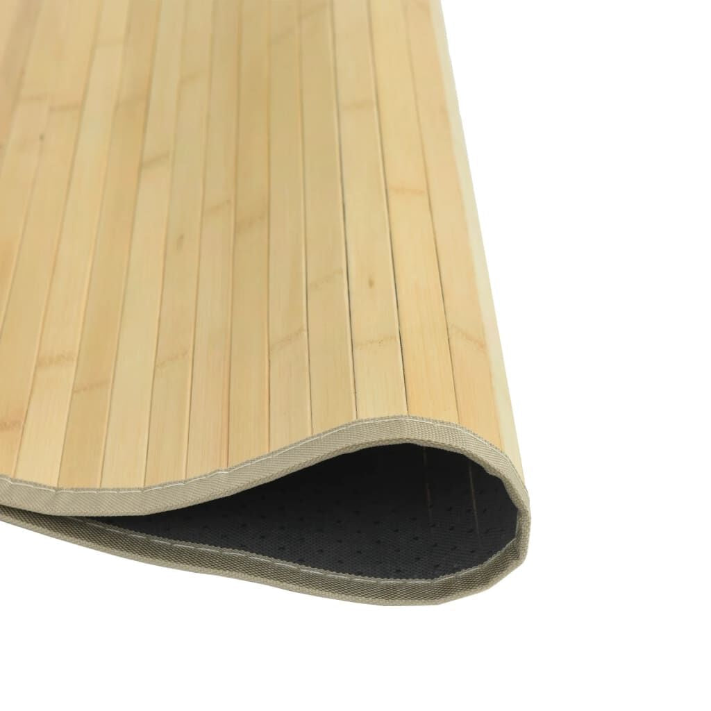 Teppich Rund Hell Natur 60 Cm Bambus