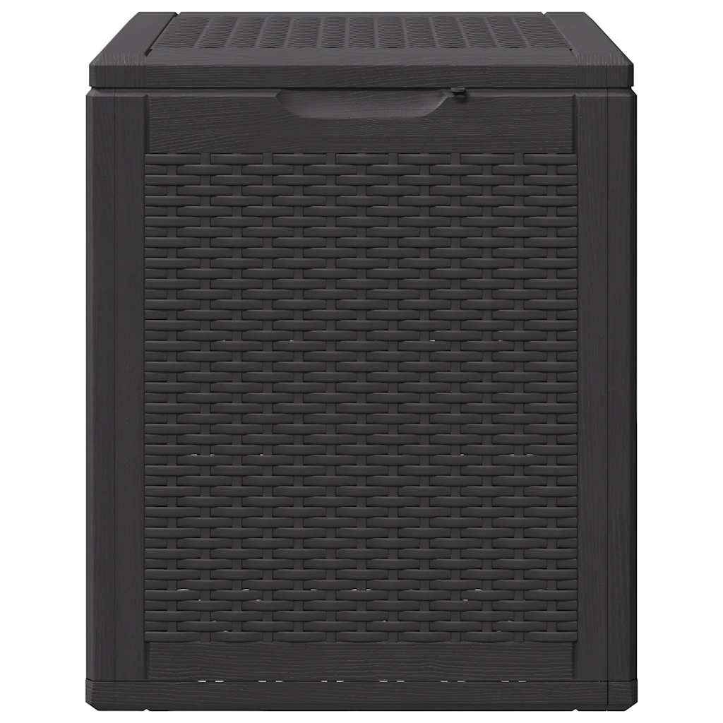 Garten-Aufbewahrungsbox 90 L Schwarz PP Rattan