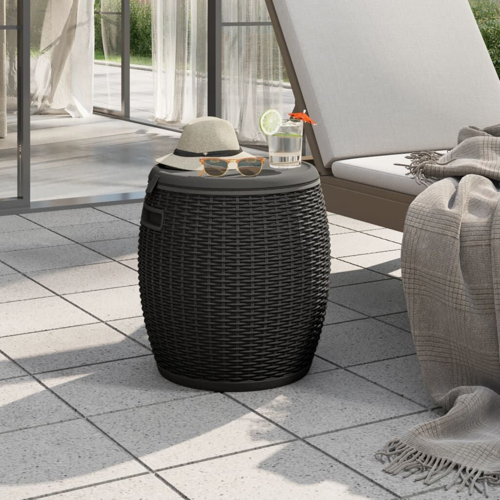 4-In-1 Gartenbox Schwarz Polypropylen