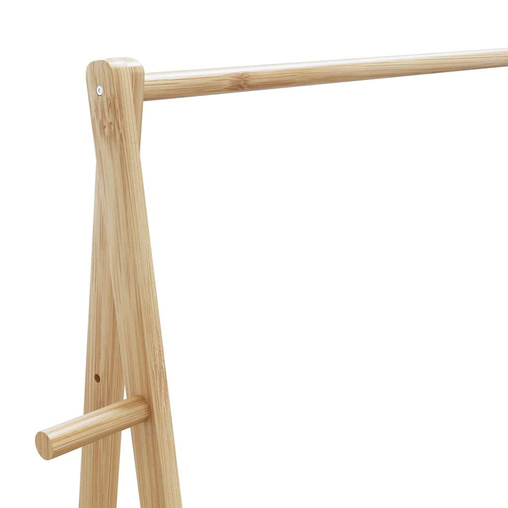 Kleiderständer Mit Ablagen Und Rollen 96X45,5X155,5 Cm Bambus