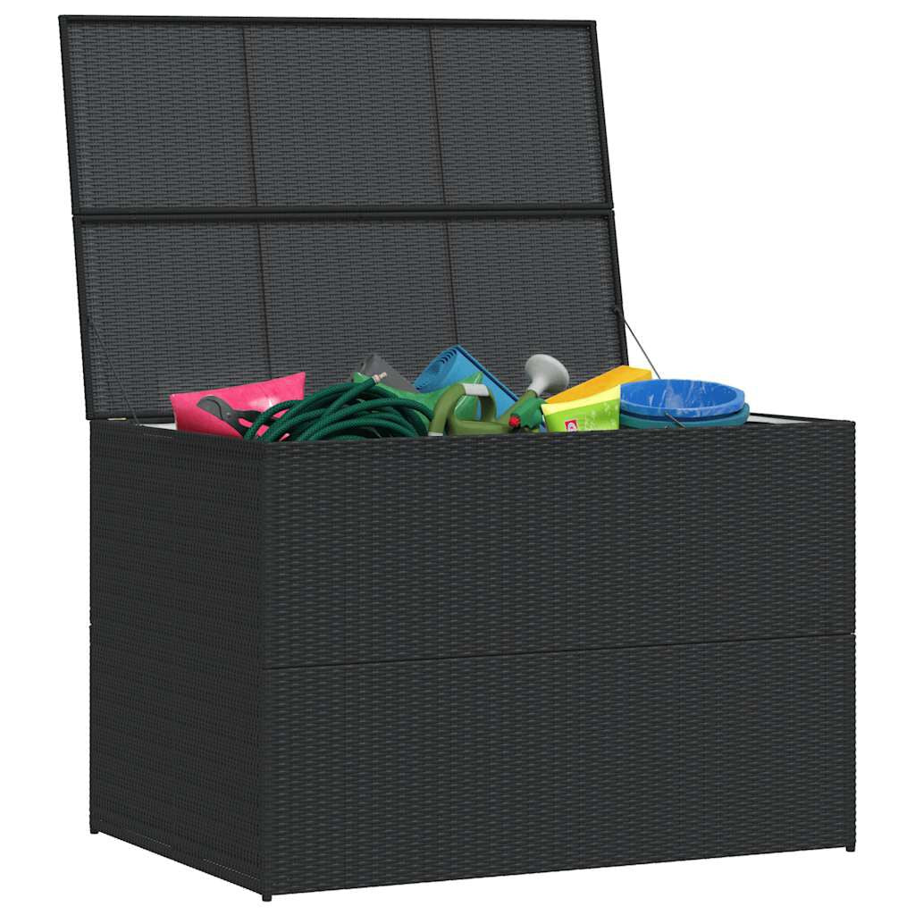 Garden-Auflagenbox Schwarz 150X100X100 Cm Poly Rattan