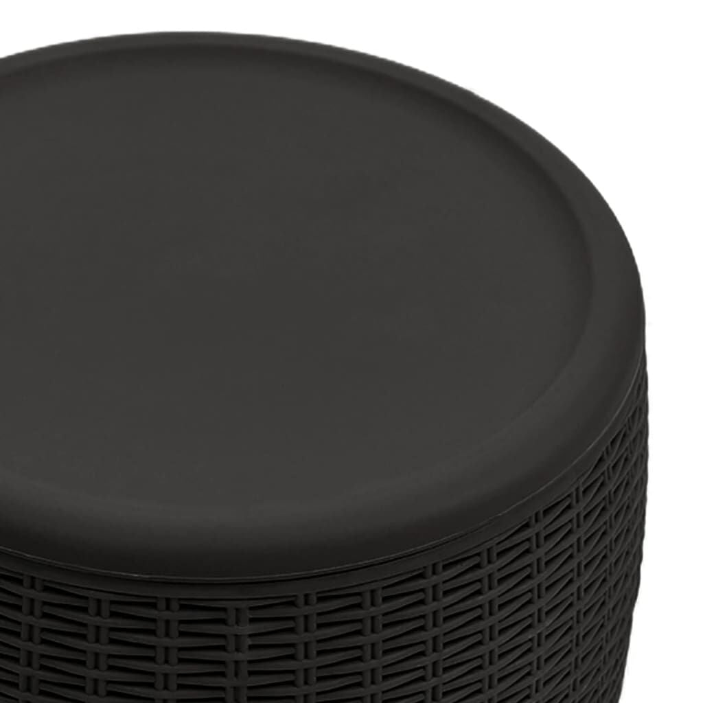 4-In-1 Gartenbox Schwarz Polypropylen