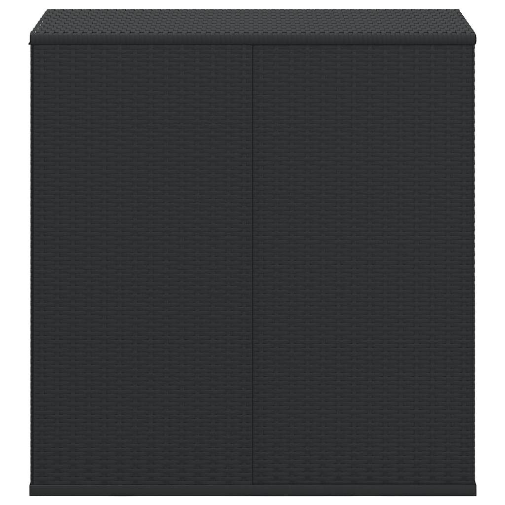 Garten-Kissenbox PE Rattan 100X49X103,5 Cm Schwarz
