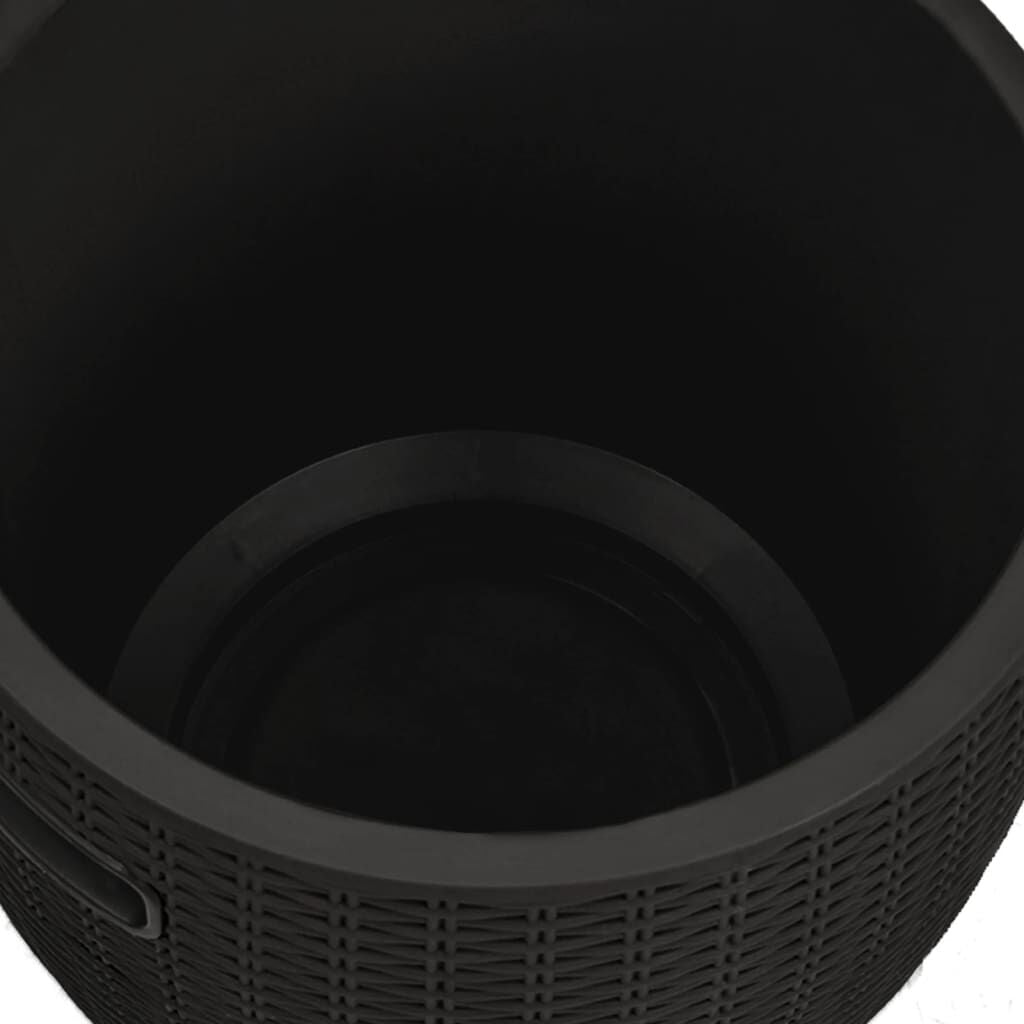 4-In-1 Gartenbox Schwarz Polypropylen