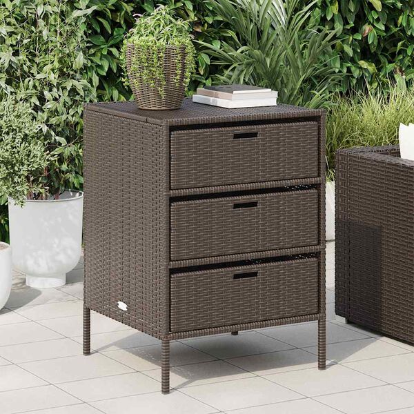 Polyrattan Garden Cabinet