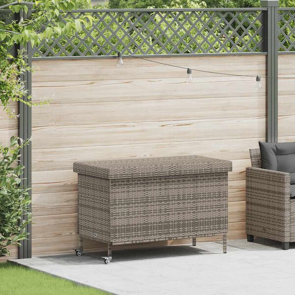 Polyrattan Storage Box With Wheels