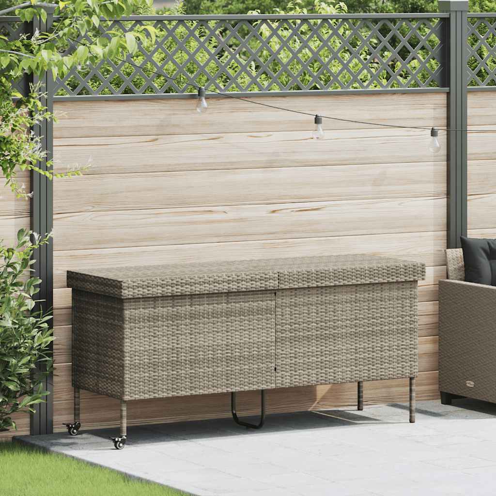 Polyrattan Storage Box With Wheels