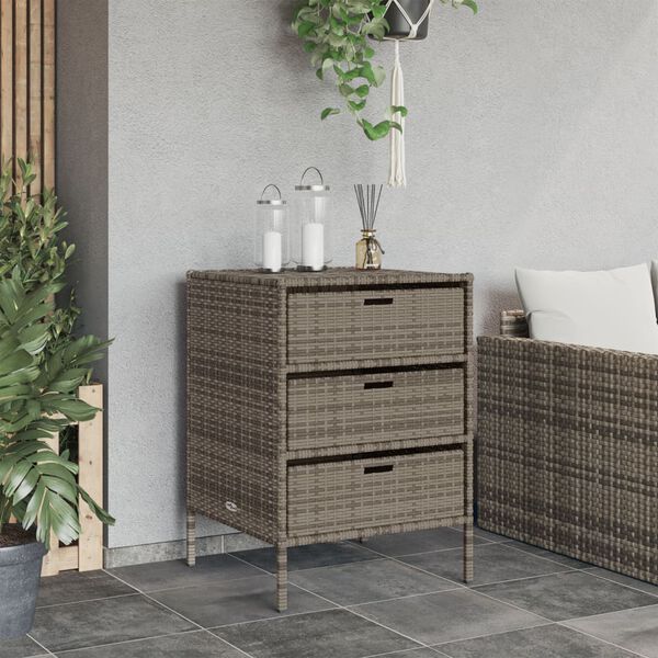 Polyrattan Garden Cabinet