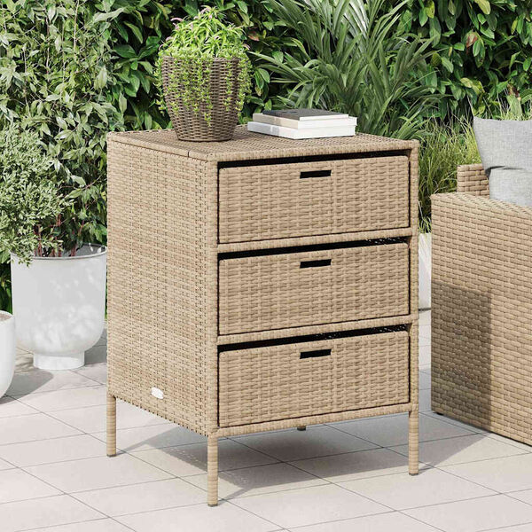 Polyrattan Garden Cabinet